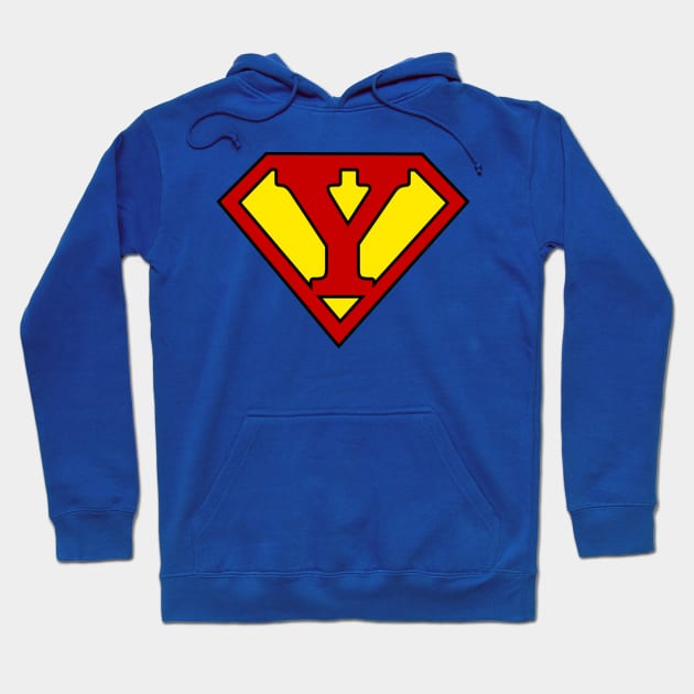 Superhero Symbol Letter Y Hoodie by NextLevelDesignz